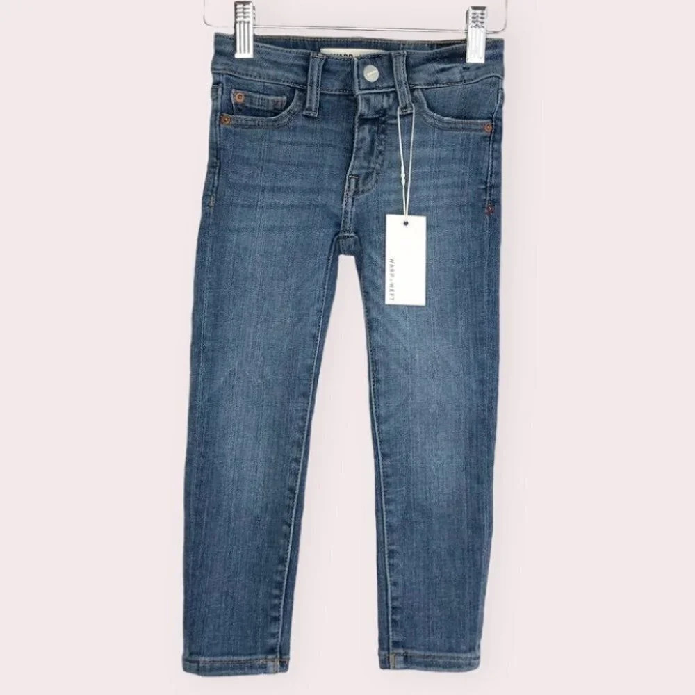 NWT Warp +‎ Weft jeans JFK New York City Skinny Crop size 4T